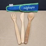 To Go Ware Reusable Bamboo Utensil Set Mightyfix Blue & Green Case. Fixed Price $12.50.
