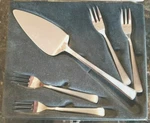 Fjord Design Scandinavian Flatware By Hardanger 18/8 Ramona 5 Piece Cake Set. Fixed Price $79.99.