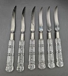 Mirage Robinson 10" Stainless Steel Acrylic Handle Set Of 6 Steak Knives No Box. Fixed Price $11.99.