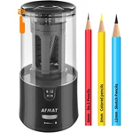 Afmat Electric Pencil Sharpener - Auto Stop, Super & Fast, Plug Black. Fixed Price $40.49.
