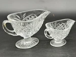 Pair Crystal Gravy Boat By Godinger Designs Shannon Ireland. Fixed Price $22.00.