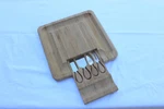 Kenley Bamboo Cheese Cutting Board 4 Accessories Wooden Charcuterie Serving Tray. Fixed Price $19.50.