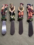 Vintage Golfers Appetizer Dip Cheese Spreaders X4 Stainless Boston Warehouse. Fixed Price $8.99.