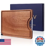 Gfbebdv Kitchen Ebony Cutting Board With Built-in Knife Sharpener, Reversible. Fixed Price $63.66.