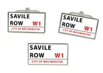 Savile Row Street Sign Rectangle Cufflinks And Tie Pin Set. Fixed Price $33.57.