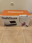 Chefs Choice White 1520 Angleselect Diamond Hone Electric Knife Sharpener. Fixed Price $150.00.