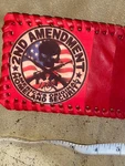Leather Wallet, 2ND Amendment, Handmade Usa. Laced Edge-broken Feather. Fixed Price $21.95.