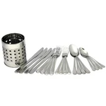 20 Piece Stainless Steel Flatware Set With Holder Forks Spoons And Knives. Fixed Price $39.39.