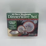 Royal Seasons Snowman Stoneware Complete Dinnerware Set 16 Piece Vintage 1999. Fixed Price $45.00.