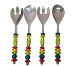 4 Colorful Beaded Salad Servers. Fixed Price $22.90.