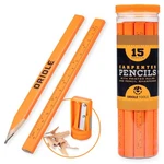 Professional Carpenter Kit With Storage: 15 Flat Pencils, Sharpener, .... Fixed Price $19.45.