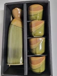 New In Box Kotobuki San Francisco Stone Glazed Pottery Sake Set Made Japan. Fixed Price $27.00.