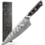 Damascus Chef Knife 8" VG10 Steel, Japanese, Razor-sharp. Fixed Price $76.74.