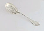 Angelo By Wood & Hughes Sterling Brite Cut Jelly Spoon Mono'd 6 1/2". Fixed Price $119.99.