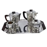 Beautiful Art Deco Silver-plated Coffee Set Table. Fixed Price $592.37.