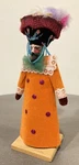 Vtg Turkish Sultan Prince Traditional Folk Art Doll 6.5 Carved Wood Paper Beads. Fixed Price $24.99.