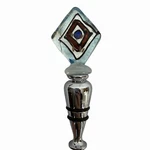 Bella Casa Ganz Art Glass Bottle Stopper With Box Blue Diamond Read. Fixed Price $19.88.