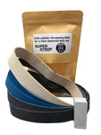 X 18 Inch Assorted Sharpening Belt Kit With Super Strop Leather Honing Stro.... Fixed Price $35.76.
