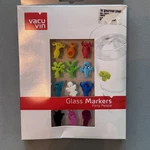 Vacu Vin Party People Wine Glass & Drink Markers / Charms - Set Of 12. Fixed Price $6.00.