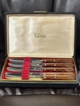 Case Xx Cap 254 6PC Steak Knife Set Stainless 4IN Rosewood W/. Fixed Price $57.00.