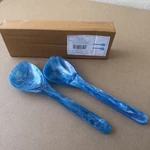 Godinger Radiant Resin Blue Salad Servers Ocean New Box. Fixed Price $23.99.