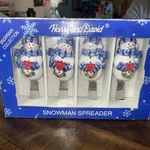 Harry And David Christmas Snowman Cheese Spreader Set 4 New (box Shows Wear). Fixed Price $18.99.