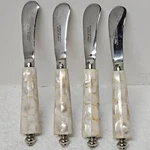 Mother Of Pearl 4PC Spreader Knives Stainless Steel Made India. Fixed Price $15.55.