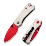 Folding Pocket Knife 2.34IN Nitro Steel Blade Red G10 Handle Civivi C19068S-7. Fixed Price $104.99.