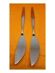 Vintage Set 2 Bsf Inox 18/8 Germany Stainless Steel Butter Knife Spreader. Fixed Price $25.00.