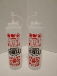 Expert Grill Plastic Condiment Bottle With Top Set Of 2. Fixed Price $10.00.