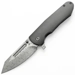 Kansept Knives Superhawk Framelock Black Titanium Folding Damascus Knife 1084A3. Fixed Price $254.95.