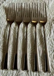 Dansk Bistro Cafe Salad Forks Slanted Tip Stainless Steel 18/10 Flatware Set 5. Fixed Price $99.99.