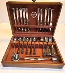 Vintage Reed & Barton Select Stainless Flatware Walden 81 Pc Set W/storage Box. Fixed Price $113.39.