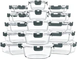 Skroam 15 Pack Glass Food Storage Containers With Lids Airtight, Meal P.... Fixed Price $63.09.