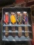Boston Warehouse Golf Bag Cheese Spreaders Set Of 4 Stainless Steel KNIVES-1995. Fixed Price $14.99.