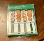 Vintage Boston Warehouse Bagel Muffin Toast Crosaint Spreaders Set Of 4 Box. Fixed Price $13.99.