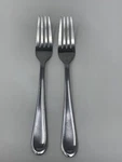 Hampton Silversmiths Clark Stainless Flatware 2 Dinner Forks. Fixed Price $14.37.