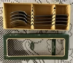 Gense Stainless Facette 4 Salad Forks. Fixed Price $12.75.