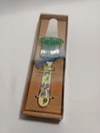 New Box Cute Tools! Painted Wooden Handle Server Yellow Blue Flowers. Fixed Price $23.50.