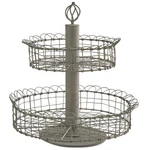 Zinc Wire Organizer Caddy / Tray Stand - 2 Tier By Park Designs Farmhouse. Fixed Price $69.95.