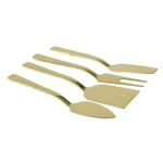 Wild Eye Set Of 4 Metallic Gold Stainless Steel Modern Style Cheese Knives 5.25". Fixed Price $34.01.