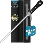 Cutluxe Honing Rod, Knife Sharpener 10 Steel Ergonomic Handle Design. Fixed Price $33.11.
