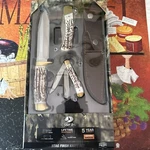 Mossy Oak Stag Finish Knives Set Lifetime Warranty With Sheaths 3 Piece. Fixed Price $18.00.