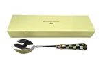 Mackenzie-childs Courtly Check Casserole Steel Fork Porcelain Handle New Box. Fixed Price $60.00.