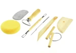 Sona Enterprises 8PC Pottery Clay Carving Tool Set With Wooden Handles Kit. Fixed Price $10.99.