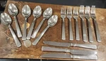 15 Pc Waterford Carleton Pattern 18/10 Stainless Steel Flatware Set Replacements. Fixed Price $212.50.