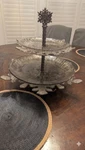 Rare! Gracious Goods Gg Collection 2 Tier Snowflake Server Cake. Fixed Price $500.00.
