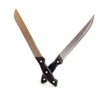 Vintage Hong Feng Kitchen Knives - Bread & Utility Set Of 2 Plastic Handles. Fixed Price $12.99.