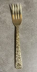 Vtg Cellini Romanesque Set Of 6 Gold Plated Flatware Salad Forks Japan. Fixed Price $20.00.
