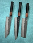 3PC VG10 Damascus Knife Set 8" Kiritsuke Gyuto 7" Nakiri Hammered Chef Knives. Fixed Price $110.00.